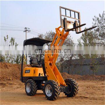 hysoon HD10L mini wheel loader with fork and bucket