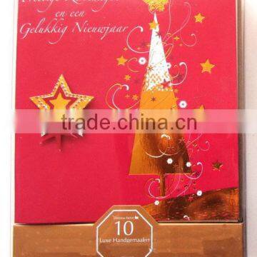 2016 New latest beautiful christmas tree greeting card/custom greeting card/wholesale cheap price