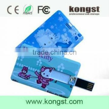 Hello Kitty! credit card flash drive with custom logo printing