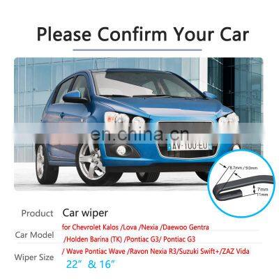 Для Chevrolet Aveo, Kalos, Lova, Nexia, Gentra, Pontiac G3 2002–2011 гг. Стержни стеклоочистителей лобового стекла автомобилей 2008, 2009, 2010 гг. Автомобильные аксессуары photo-2