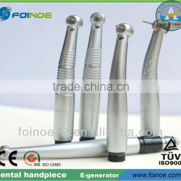 Fiber optic LED E-generator high speed dental handpiece