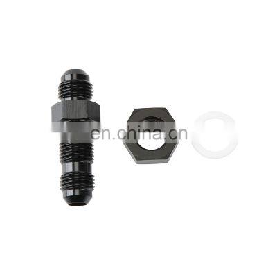 AN Bulkhead Fitting Adapter Straight Type Male Threaded Union Universal Anodized Aluminum Fitting photo-2