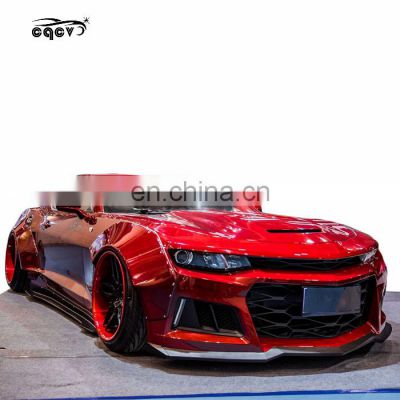 Beautiful newest wide body kit for Chevrolet Camaro in MB style carbon fiber front lip rear lip side skirts fender wing spoiler