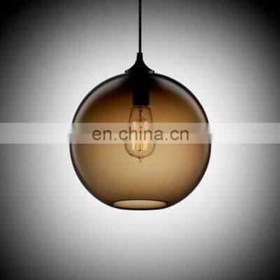 Tonghua Modern Glass Pendant Light Round Color Lamp Shell Home Decor LED Edison Bulb Hanging Chandelier