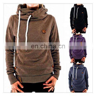 Wholesale custom spring and autumn women's long-sleeved hooded casual sports pullover sweater plus size jogging suit