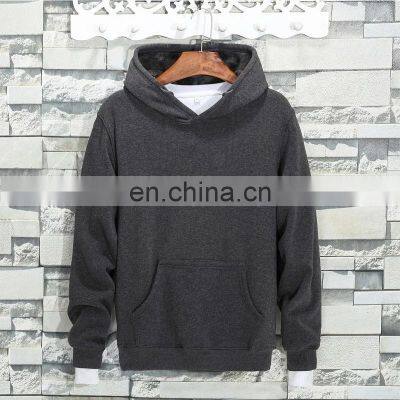 100% Cotton Sweater Customized Terry Long-sleeved Plus Velvet Padded Hoodie photo-4