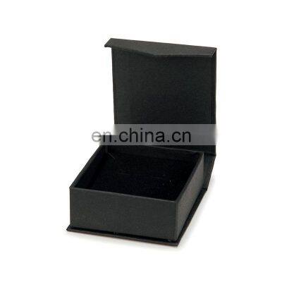 Custom paper black magnetic closure folding gift boxes with logo