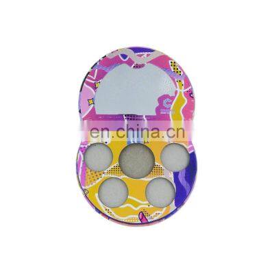 Custom Printing Bulk 5 Color Empty Eyeshadow Palette With Clear Window