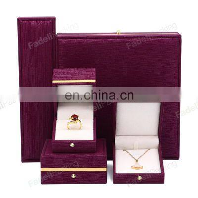 Luxury PU Leather Jewelry Box Packaging Bangle Box Necklace Ring Bracelet