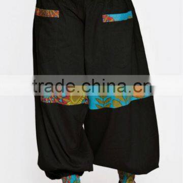 Indian Men Women Unisex Multi Color Cotton Alladin Harem Pants with Stylish Two Pockets