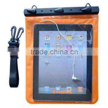 Underwater swimming waterproof bag for ipad with earphone