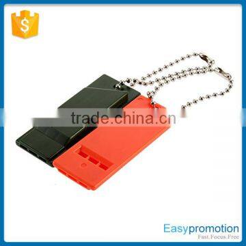 Custom logo plastic whistle keyring for survival wholesale                        
                                                Quality Choice