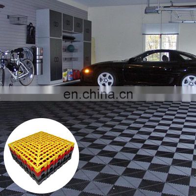 CH Upgrade Strength Interlocking Performance Solid Anti-Slip Oil Resistant Easy To Clean Plastic Garage Floor Tiles