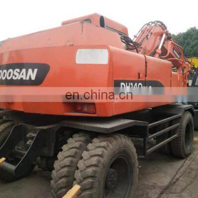 doosan middle size wheel excavator dh140 , high quality doosan wheel digger , doosan dh130 dh140 dh150