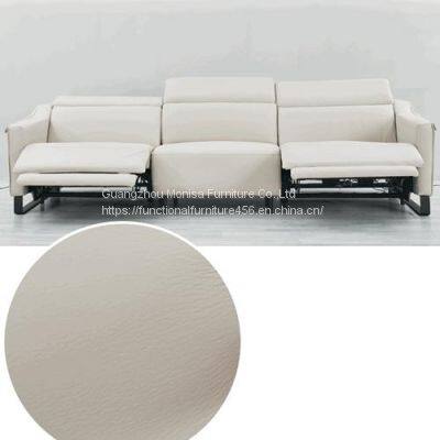 Modern Minimalist First Layer Cowhide Living Room Sofa Armrest Creative Design Leather Functional Sofa Combination photo-2