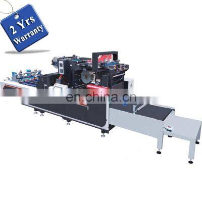 UTM800A CE approval certificate Automatic toy paper display box window patching gluing Machine with corner V cut and creasing