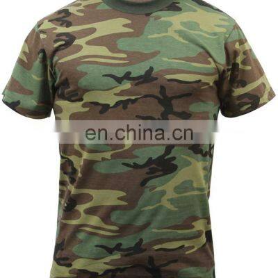 high quality custom Camouflage t shirts short sleeve pocket camo t-shirt men