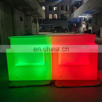 LED circle bar table counter for event portable modern LED furniture plastic led light up table bar counter