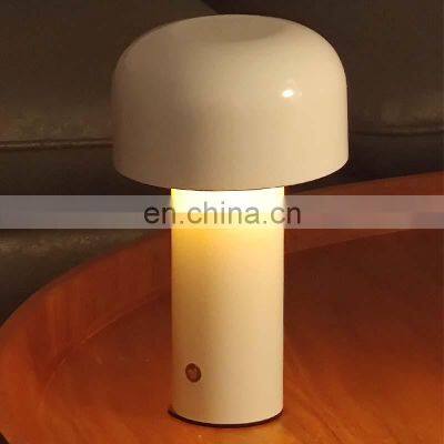 Cordless Kids Children Bedside Touch Dimming USB Rechargeable LED Table Mushroom Lamp