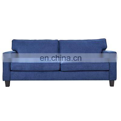 Living Room Available Blue Sofa Adjustable Backrest Three Seats Sofa photo-2