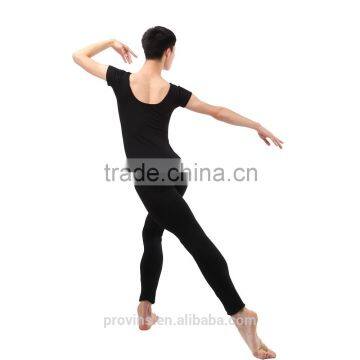Comfortable Cotton Short Sleeve and Ancke Length Ballet Dance and Gymnastics Unitard For Men photo-3