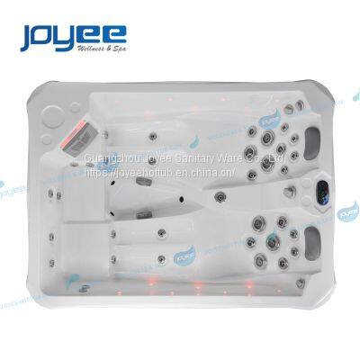 JOYEE Wholesale High Quality 4 People US Acrylic Hydro Bubble Massage Freestanding Bathing Outdoor Hot Tub Spa photo-4
