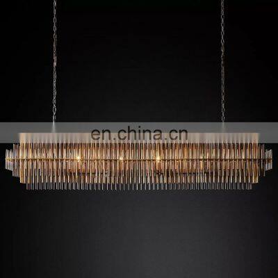 Emile New Retro Style Light Luxury Light Atmospheric Luxury Iron Pipe Crystal Chandelier photo-5