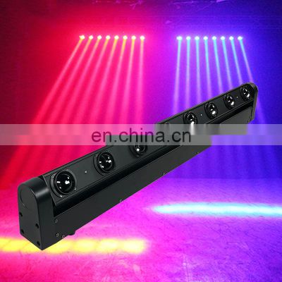 Disco dj stage light 8*10W RGBW 4in1 LED moving bar music beam  performance equipment