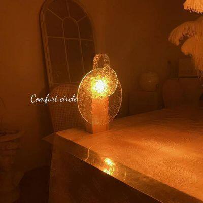 USB Rotatable Water Ripple Wooden Atmosphere Light Decorative Lamp