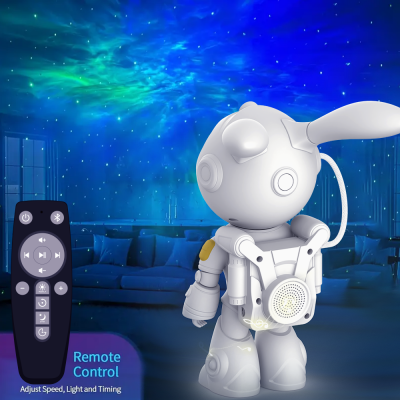 Astronaut Galaxy Projector With BT Speaker Cute Bunny Lamp Nebula Starlight Proyector Remote Control Smart Led Night Light photo-4