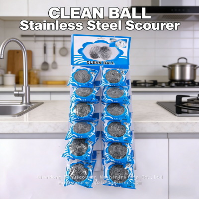 12pcs Pack Stainless Steel Scourer Kitchen Cleaning Ball photo-2