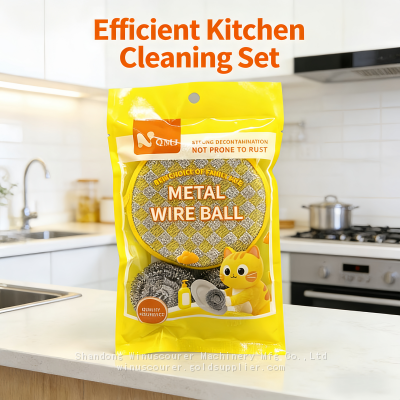 Kitchen Non Scratch Absorbent Dish Scrub Sponge Double Layer Foam Fiber Scouring Pad for Pots Pans Nonstick Cookware