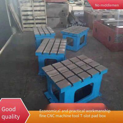 Slotted Cast Iron Square Box, T-slot Heightening Auxiliary Workbench, Equal-height Pad Box, Customizable