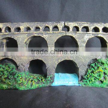 Resin aquarium decor ancient architecture craft