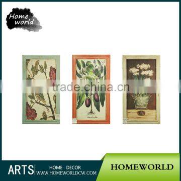 Orange Frame Eggplant Flower Indoor Bedroom Wall Decor Painting photo-3