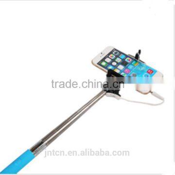 High quality wire selfie stick monopod remote shutter button QC12