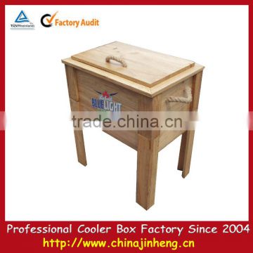 Wooden insulated cooler box