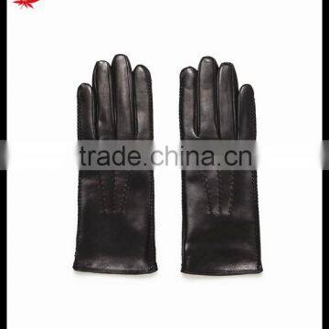 Lady's Black Touch Kidskin Leather Gloves photo-2