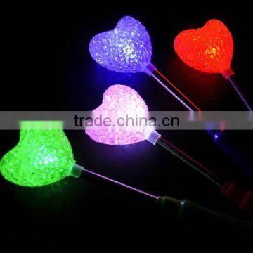 Heart shape Custom Led Blink Light Stick, Led Flashing Light Stick For Concert