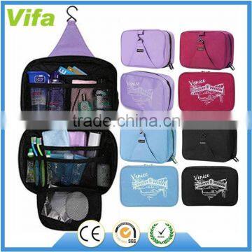 Waterproof Portable Storage Cosmetic Toiletry Shower Bag Camping Hiking Organizer Makeup Case with Hanging Hook