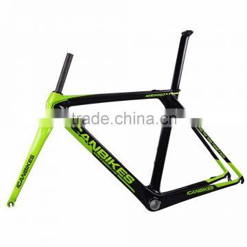 ican bulk bike parts road bike carbon frame china fully internal carbon aero road frame AERO007