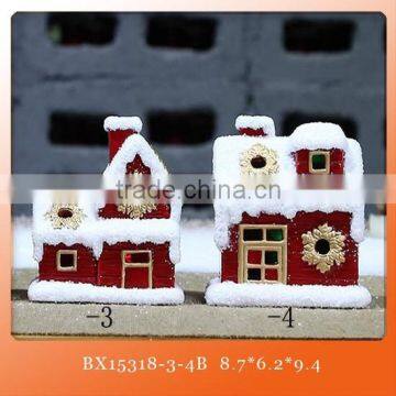 hot sale beautiful ceramic christmas light house for home decor