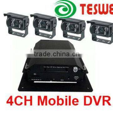 On-board mobile DVR with 1 channel or 4 channels Video/Audio Input