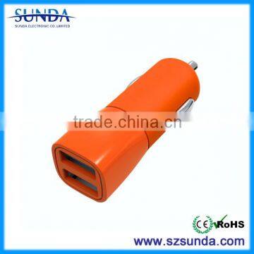 High quality 12v output dc 5v3.1a dual usb car charger