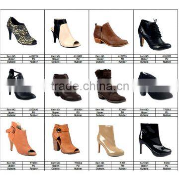 Hot Sale Lady Casual Round Toe Women's Zipper High Thick Heels RED BLUE PINK BLACK WHITE Platform Play Boots