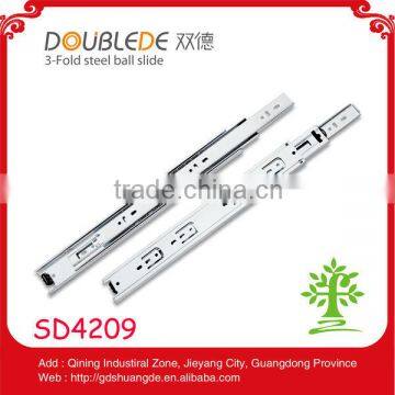 42mm 3 fold push to open kitchen ball bearing telescopic channel