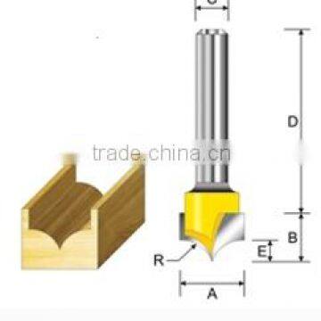 Woodworking TCT Point Cutting Round Over Router Bit