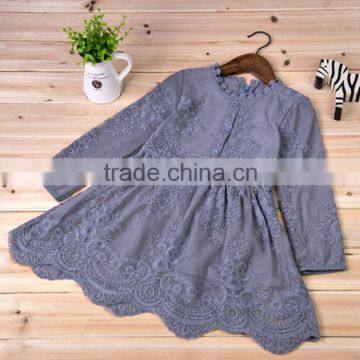 2016 New Arrival Fashion Party Kid Dress for 2-6T Lace Ruffle Child Dress Wholesale Elegant Spring Girl Dress (ulik-N007) photo-2