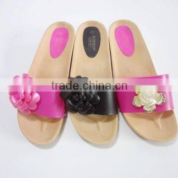 2015 New Design Design High Heel Flower women PCU Slippers