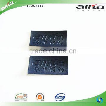 China cheap customize brown clothing jean leather patch jeans pu leather patches
